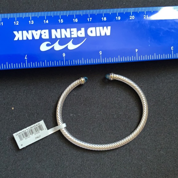 DAVID YURMAN BLUE TOPAZ Cable Classic Bracelet - Picture 7 of 9